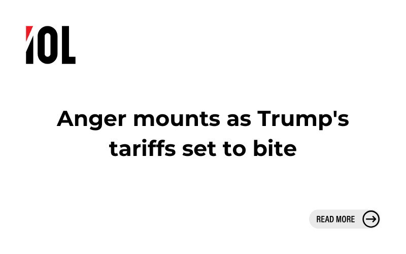 Anger mounts as Trump's tariffs set to bite